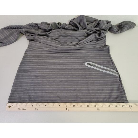 Athleta Women's Long Sleeve Layering Reflective Activewear Top Grey Stripe Small - Picture 12 of 12